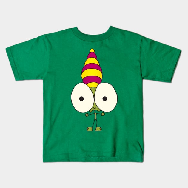 Funny Cartoon Character Kids T-Shirt by Patrick's Cartoons